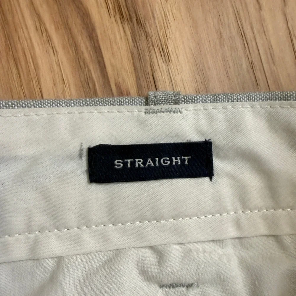 J.Crew Straight Linen Blend Pants Men 38x32 Heather Light Green Preppy Academia